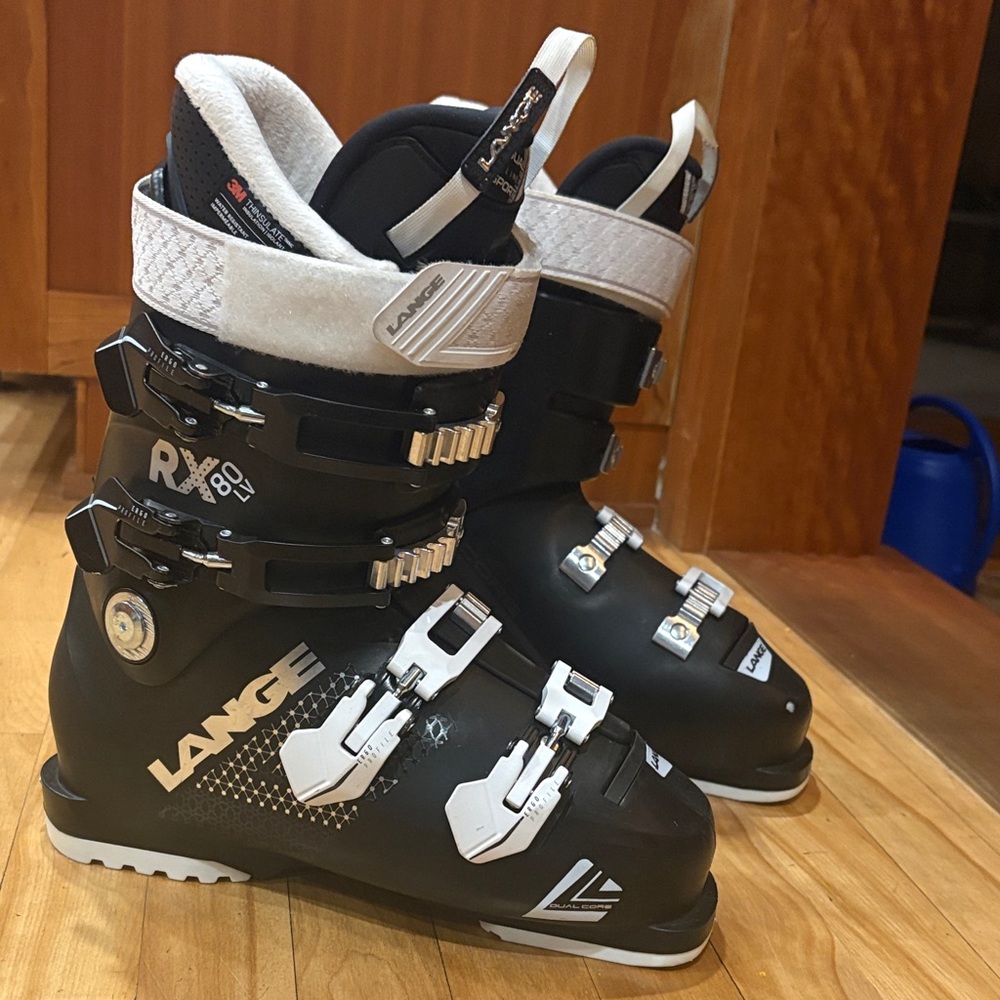 Lange Black and White Ski Boots 25.5